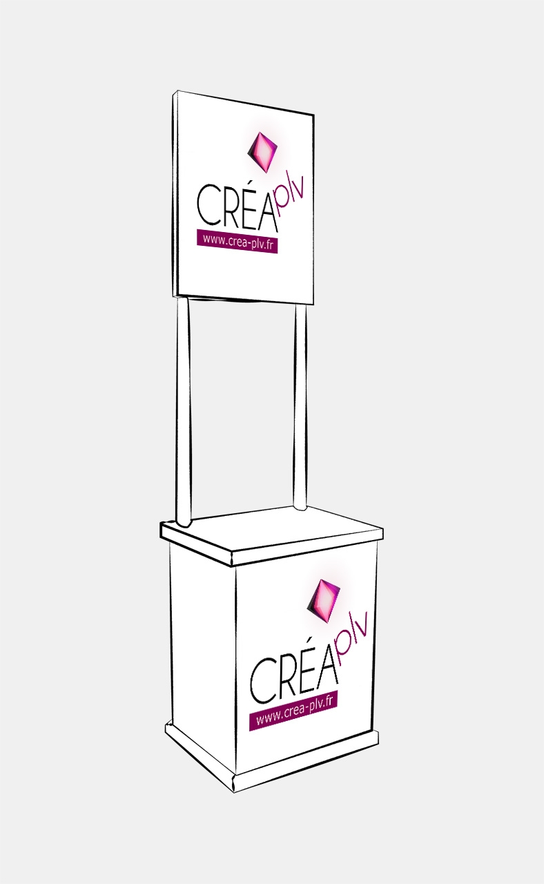 PLV Stand de présentation pour accueil et dégustation, PLV Sol